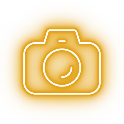 Neon yellow camera icon